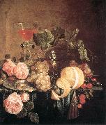 HEEM, Jan Davidsz. de Still-Life with Flowers and Fruit swg oil painting on canvas